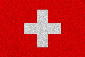 Flag of Switzerland on styrofoam texture photo