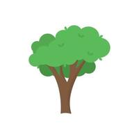 Flat tree icon illustration. Trees forest simple plant silhouette icon. Nature oak organic set design. vector