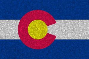 Flag of Colorado on styrofoam texture photo