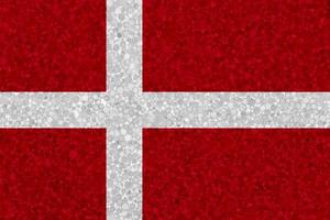 Flag of Denmark on styrofoam texture photo