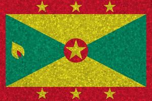 Flag of Grenada on styrofoam texture photo