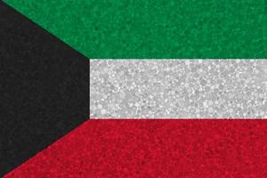 Flag of Kuwait on styrofoam texture photo