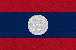 Flag of Laos on styrofoam texture photo