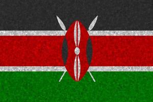 bandera de kenia en textura de espuma de poliestireno foto