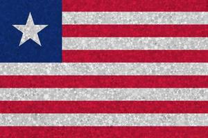 Flag of Liberia on styrofoam texture photo