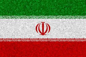 Flag of Iran on styrofoam texture photo