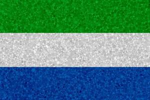 Flag of Sierra Leone on styrofoam texture photo