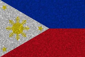 Flag of Philippines on styrofoam texture photo