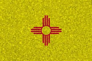 Flag of New Mexico on styrofoam texture photo