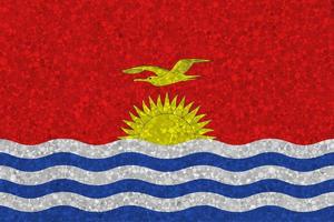 Flag of Kiribati on styrofoam texture photo