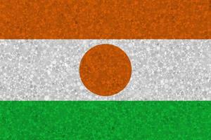 Flag of Niger on styrofoam texture photo