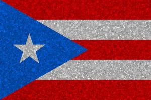 Flag of Puerto Rico on styrofoam texture photo