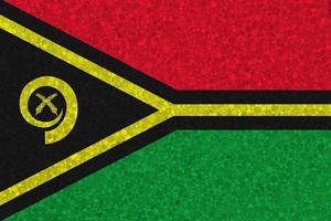 Flag of Vanuatu on styrofoam texture photo