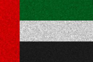 Flag of the United Arab Emirates on styrofoam texture photo