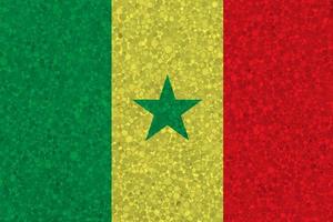 Flag of Senegal on styrofoam texture photo