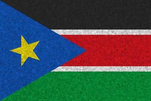 Flag of South Sudan on styrofoam texture photo