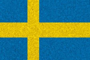 Flag of Sweden on styrofoam texture photo