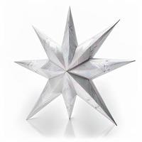 3d christmas star on isolated white background. Holiday, celebration, december, merry christmas photo