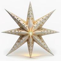 3d christmas star on isolated white background. Holiday, celebration, december, merry christmas photo