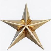 3d christmas star on isolated white background. Holiday, celebration, december, merry christmas photo