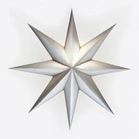 3d christmas star on isolated white background. Holiday, celebration, december, merry christmas photo