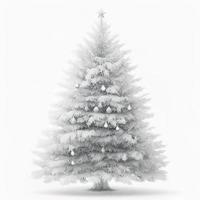 3d christmas tree on isolated white background. Holiday, celebration, december, merry christmas photo