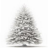 3d christmas tree on isolated white background. Holiday, celebration, december, merry christmas photo