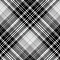 Seamless pattern in stylish black, gray and white colors for plaid, fabric, textile, clothes, tablecloth and other things. Vector image. 2