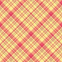 Seamless pattern in light yellow and bright pink colors for plaid, fabric, textile, clothes, tablecloth and other things. Vector image. 2