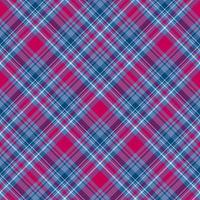 Seamless pattern in blue, bright pink and white colors for plaid, fabric, textile, clothes, tablecloth and other things. Vector image. 2