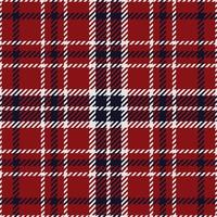 Plaid or tartan pattern. Texture in red, blue and white vector