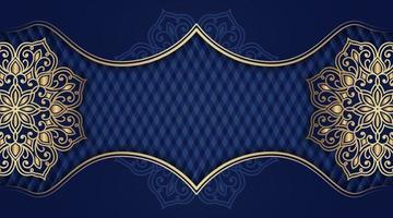 simple background with gold ornament border vector