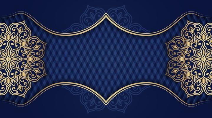 simple background with gold ornament border
