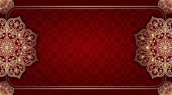 simple background with gold ornament border