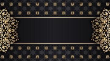 simple background with gold ornament border vector
