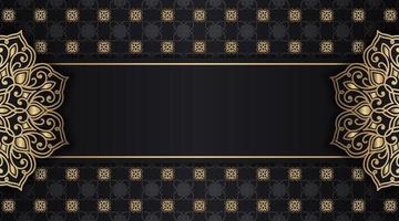 simple background with gold ornament border vector