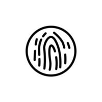 finger print simple flat logo design vector