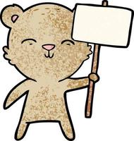 Vector bear character in cartoon style