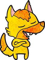 Vector fox character in cartoon style
