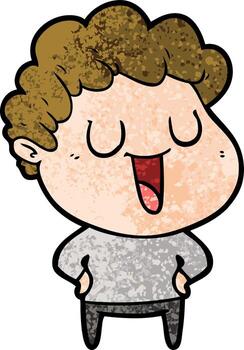 Vector man character in cartoon style