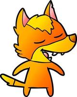 Vector fox character in cartoon style