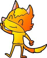 Vector fox character in cartoon style