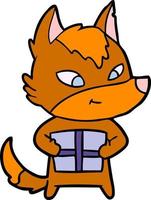 Vector fox character in cartoon style