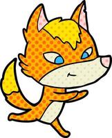 Vector fox character in cartoon style