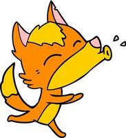Vector fox character in cartoon style