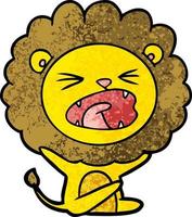 Vector lion character in cartoon style