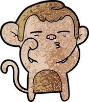 Vector monkey character in cartoon style