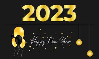 feliz año nuevo 2023 fondo vector