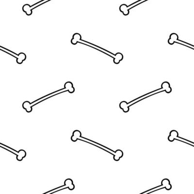 hand drawn seamless pattern of bones 3