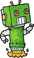 Vector robot character in cartoon style